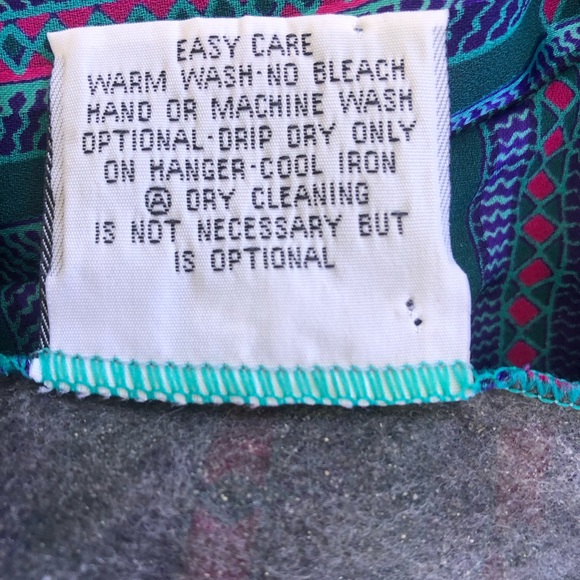 🌿 NORMAN HARTNELL 🌿 UK designer vintage long sleeve dress size 18 - Picture 6 of 6